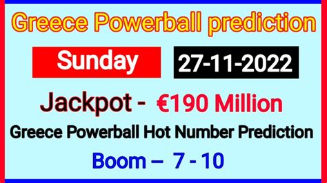 Greece Powerball Results Sunday 27 February 2022.